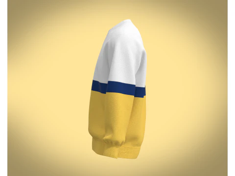 Men Yellow Sweatshirts 3D Model