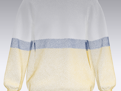 Men Yellow Sweatshirts 3D 모델