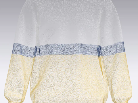 Men Yellow Sweatshirts 3D Model