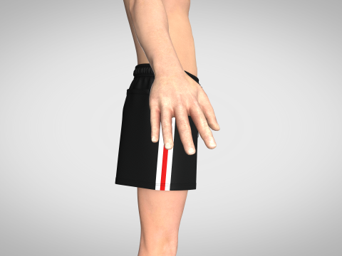 Men Pair of shorts 3D Model