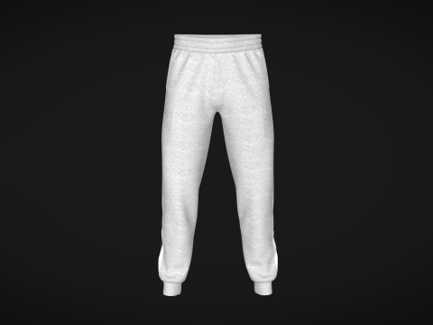 Men Sweatpant - Gray Melange 3D Model
