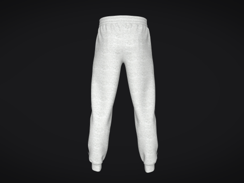 Men Sweatpant - Gray Melange 3D Модель