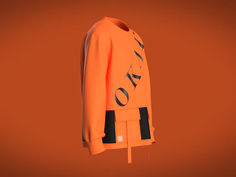 Men Sweatshirt - Okay 3D Model