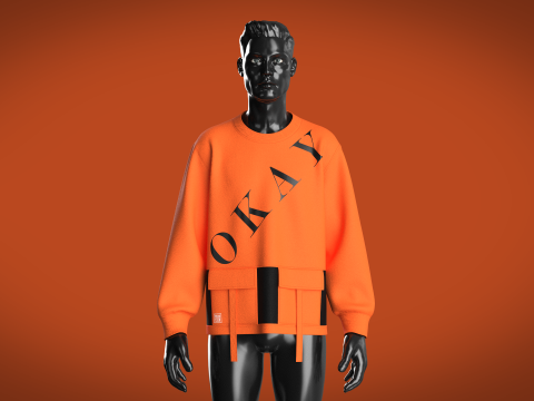 Men Sweatshirt - Okay Modelo 3D