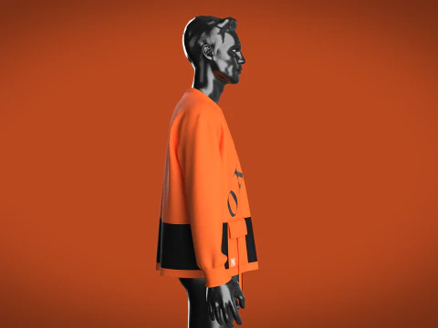 Men Sweatshirt - Okay 3D Model