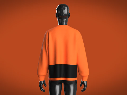 Men Sweatshirt - Okay 3D Model