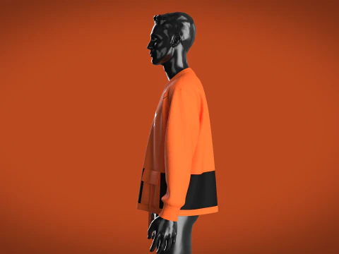 Men Sweatshirt - Okay 3D Model