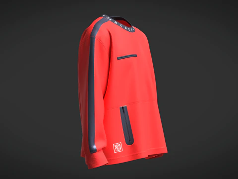 Men Sweatshirt - Red And Blue 3D Model