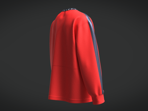 Men Sweatshirt - Red And Blue Modelo 3D