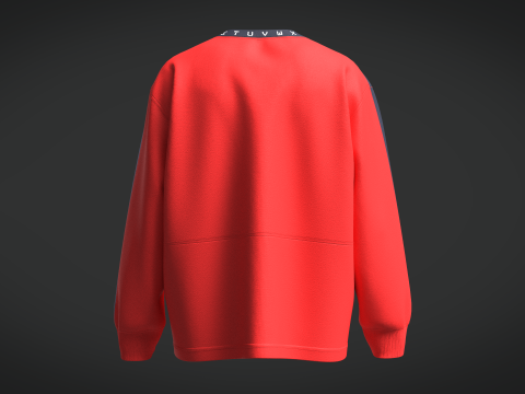 Men Sweatshirt - Red And Blue Modelo 3D