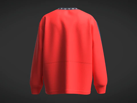 Men Sweatshirt - Red And Blue 3D Model