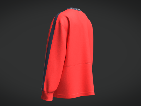 Men Sweatshirt - Red And Blue Modelo 3D
