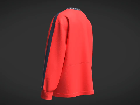 Men Sweatshirt - Red And Blue 3D Model