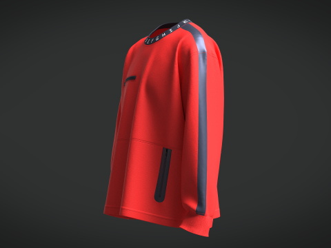 Men Sweatshirt - Red And Blue Modelo 3D