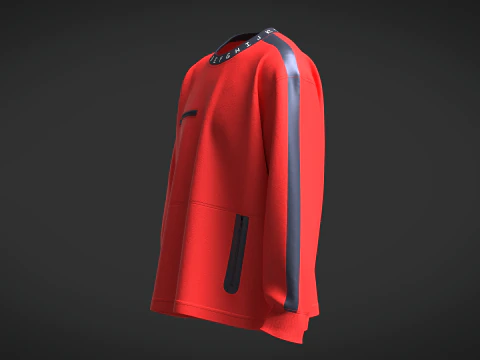 Men Sweatshirt - Red And Blue 3D Model