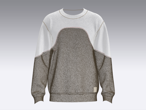Men Sweatshirt With Camo 3D Model