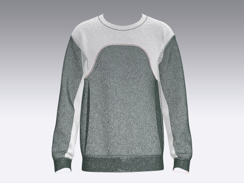 Men Sweatshirt With Camo Print Model 3D