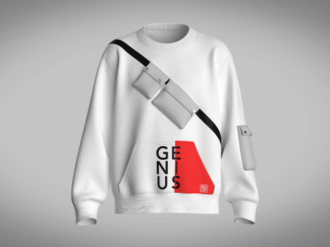 Męska bluza z kieszenią Model 3D