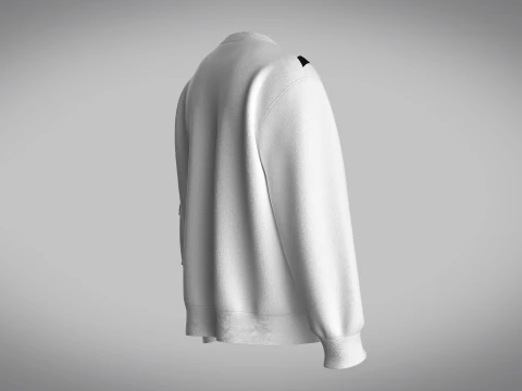 Men Sweatshirt With Pocket 3D Model