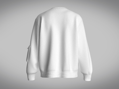 Men Sweatshirt With Pocket 3D Model