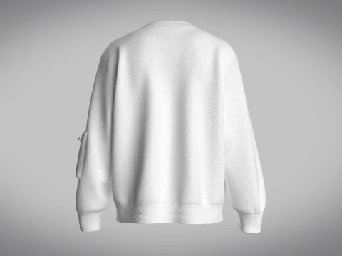 Men Sweatshirt With Pocket 3D Model