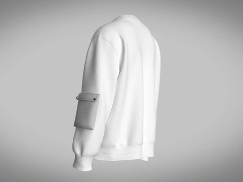 Men Sweatshirt With Pocket 3D Model