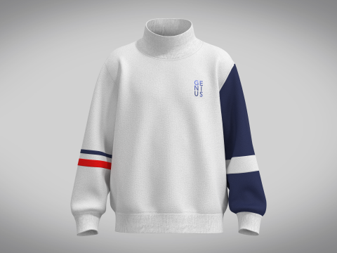 Men Sweatshirts - High Neck Modelo 3D