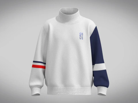 Bluzy męskie - zabudowany dekolt Model 3D