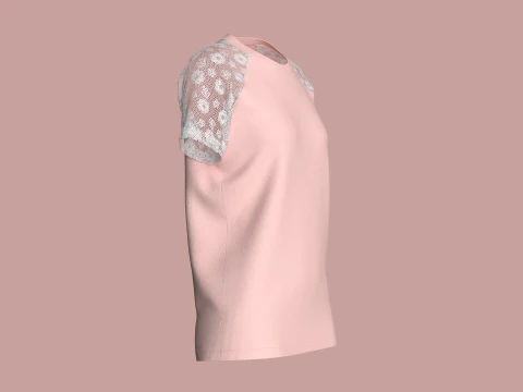 Ladies Raglan Tops 3D Model