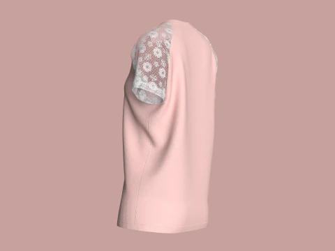 Ladies Raglan Tops 3D Model