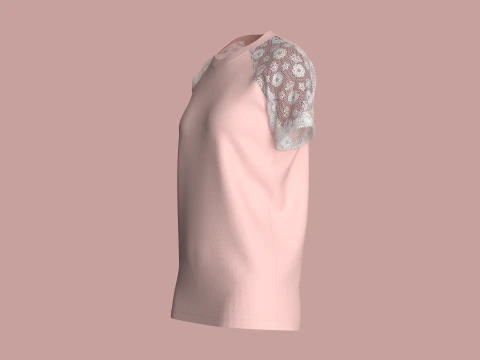 Ladies Raglan Tops 3D Model