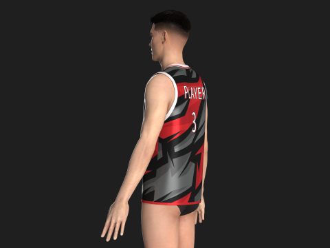 Basketball Jersey Player 03 3D Model