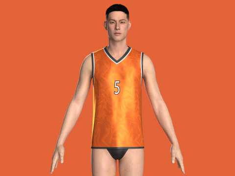 Basketball Jersey Player 05 3D Model