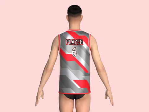 Basketball Jersey Player 06 3D Model