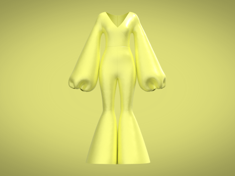 Fashion Dance Catsuit 3D Model
