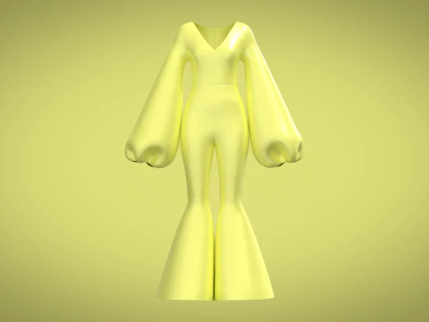 Модный танцевальный комбинезон 3D Модель