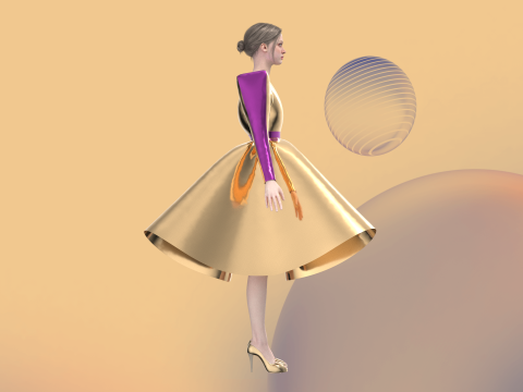 Metal Power Dress Model 3D