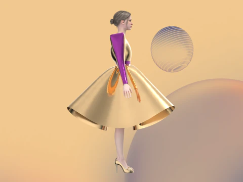 Metal Power Dress 3D Model