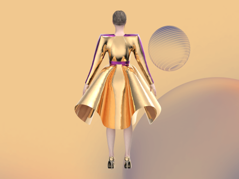 Metal Power Dress Model 3D