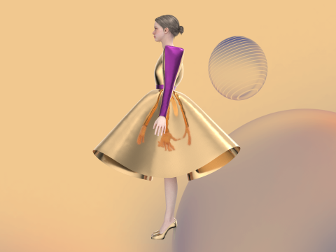 Metal Power Dress Model 3D