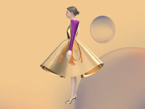 Metal Power Dress 3D Model