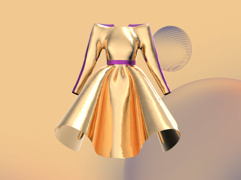 Metal Power Dress Model 3D