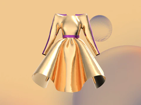 Metal Power Dress 3D Model