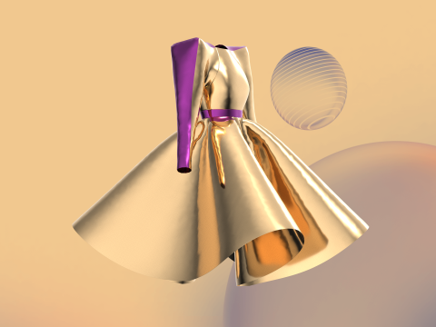 Metal Power Dress Model 3D