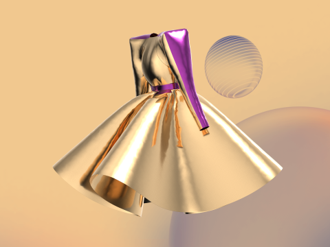 Metal Power Dress Model 3D
