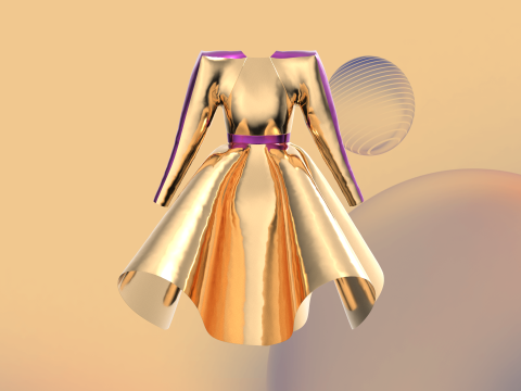 Metal Power Dress Model 3D