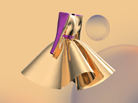Metal Power Dress Model 3D