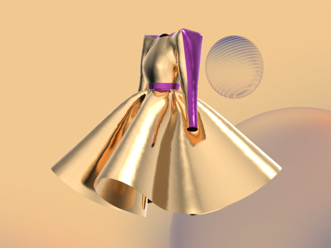 Metal Power Dress Model 3D