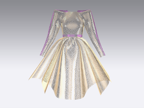 Metal Power Dress Model 3D
