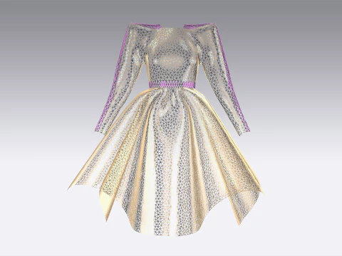 Metal Power Dress 3D Model
